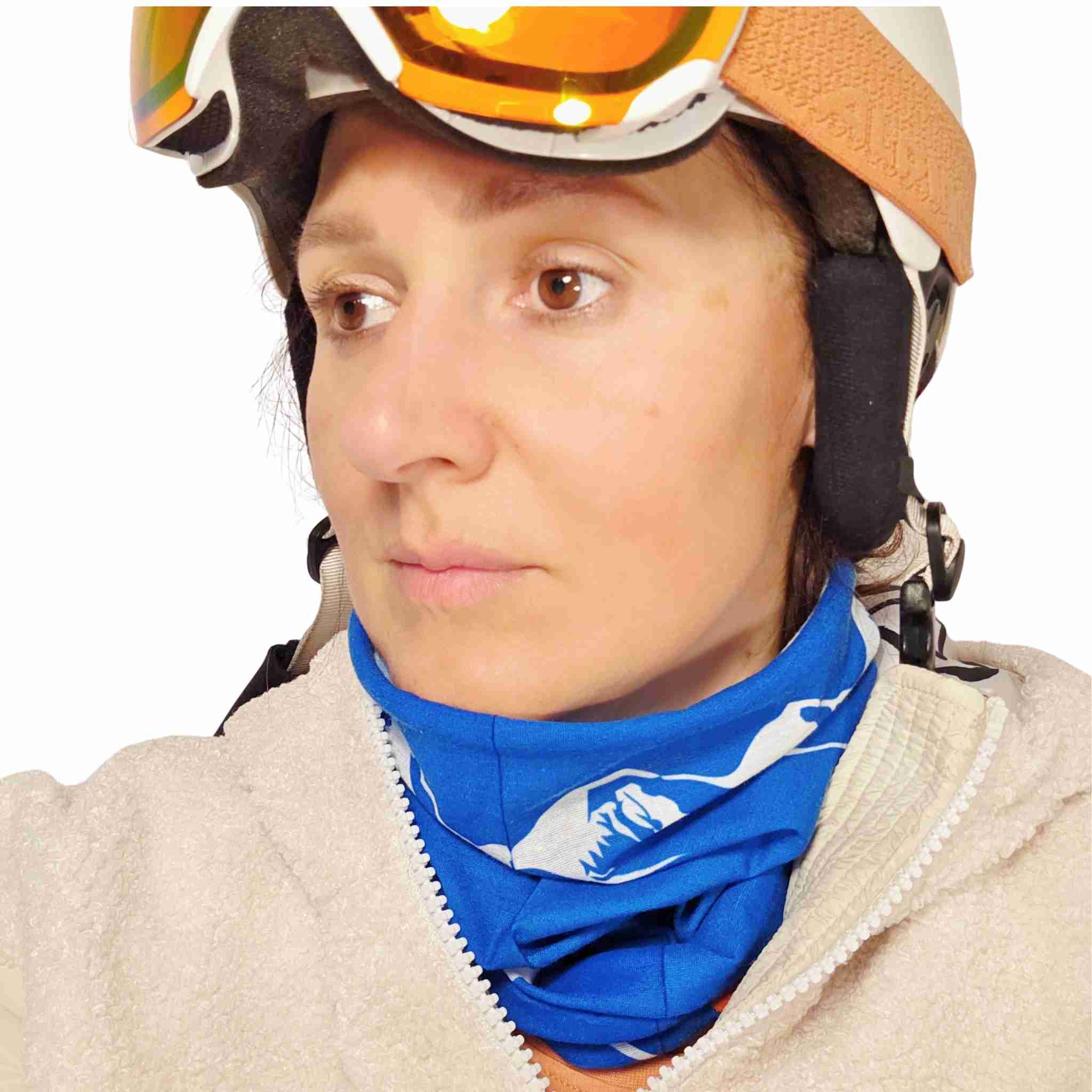 Multifunctional Telemark Skiing Headwear - Blue Ski Mountains