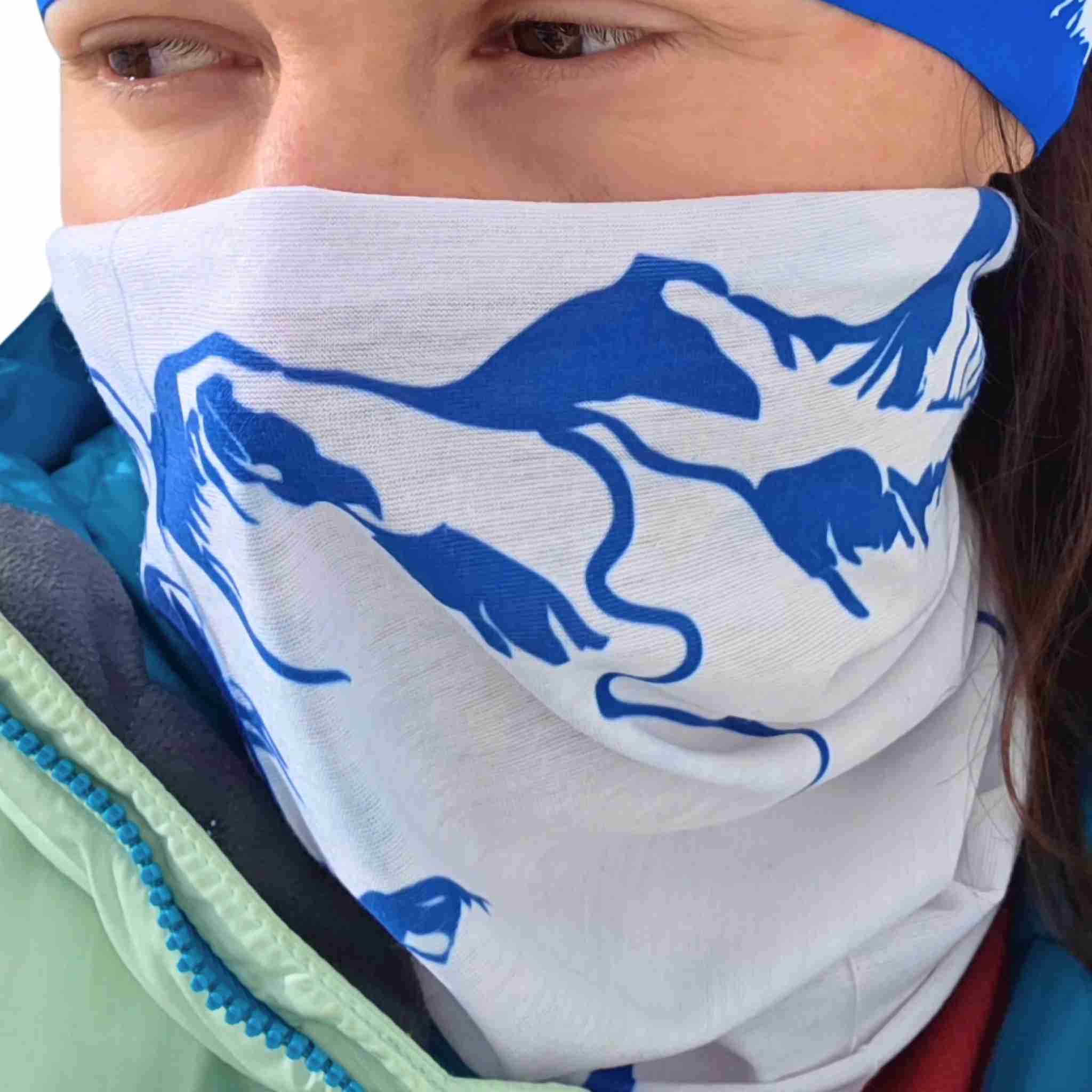 Multifunctional Telemark Skiing Headwear - White Mountain Panorama