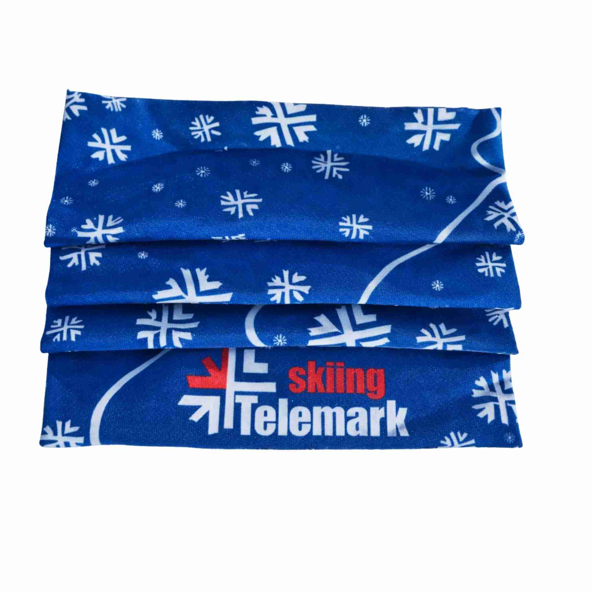 Multifunctional Telemark Skiing Headwear - blue and skiline