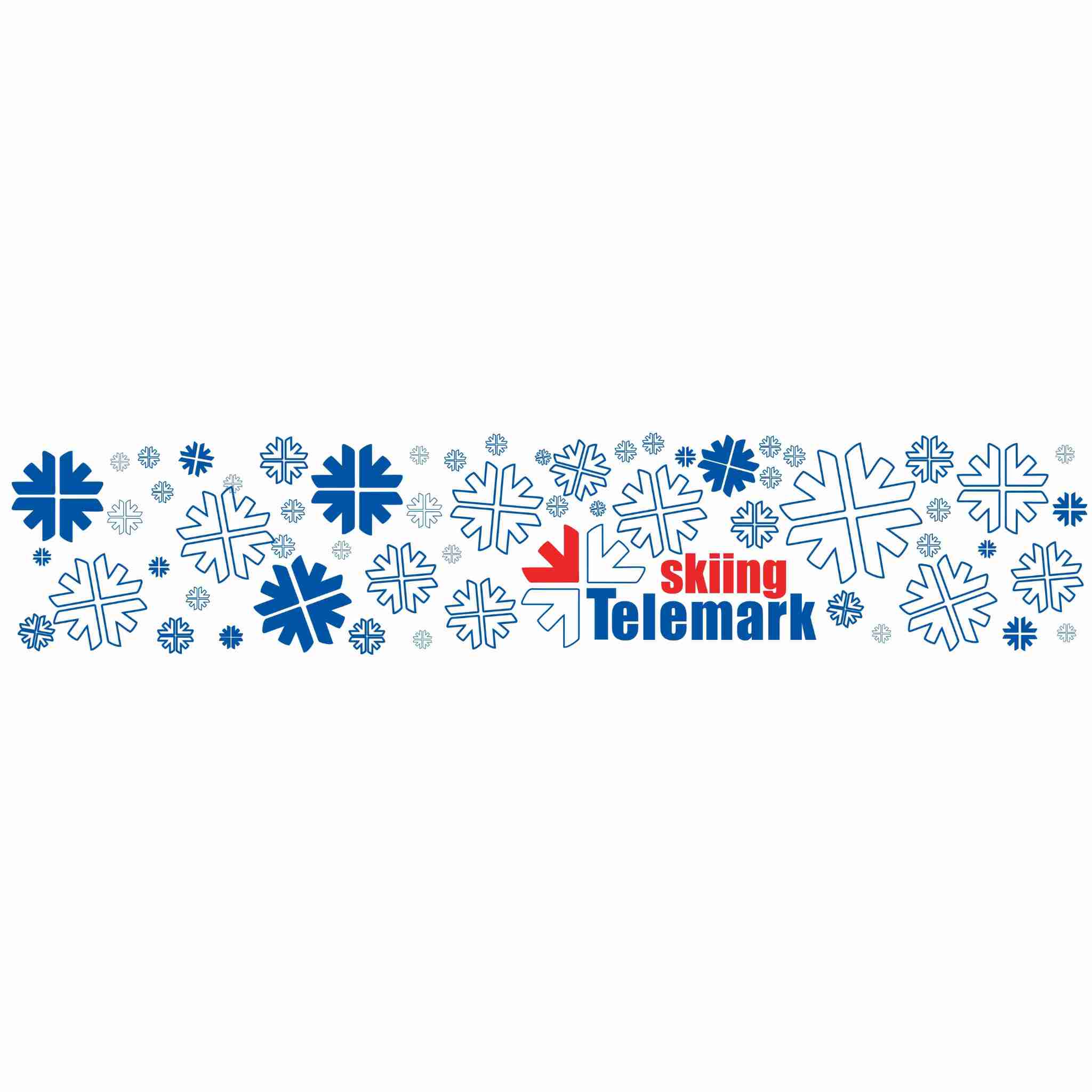 Headband Telemark Skiing - Blue  logo Snowflakes