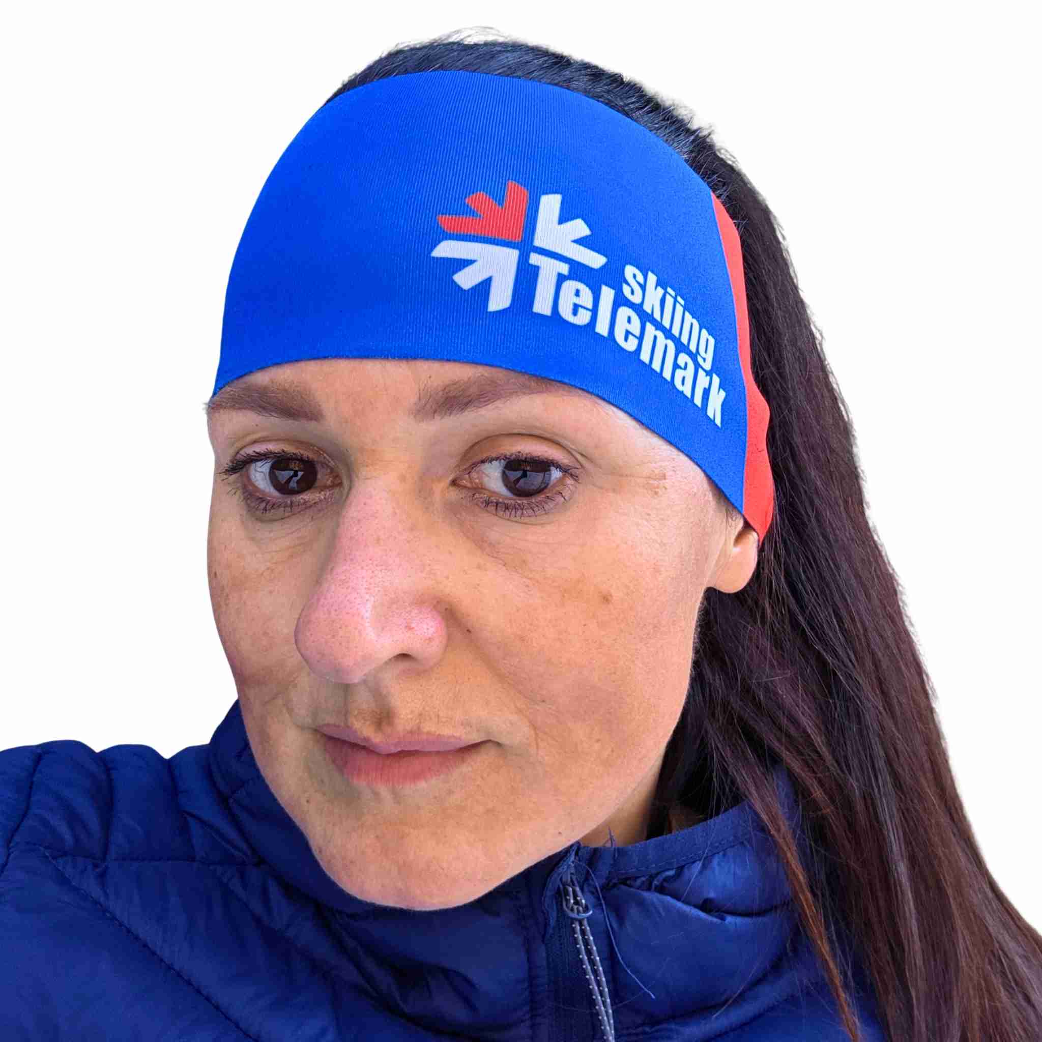 Headband Telemark Skiing - White and Red