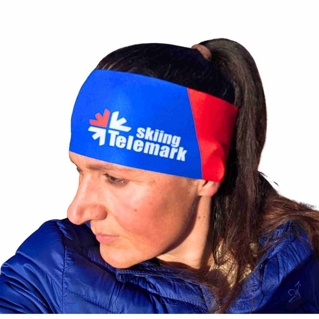 Headband Telemark Skiing - White and Red