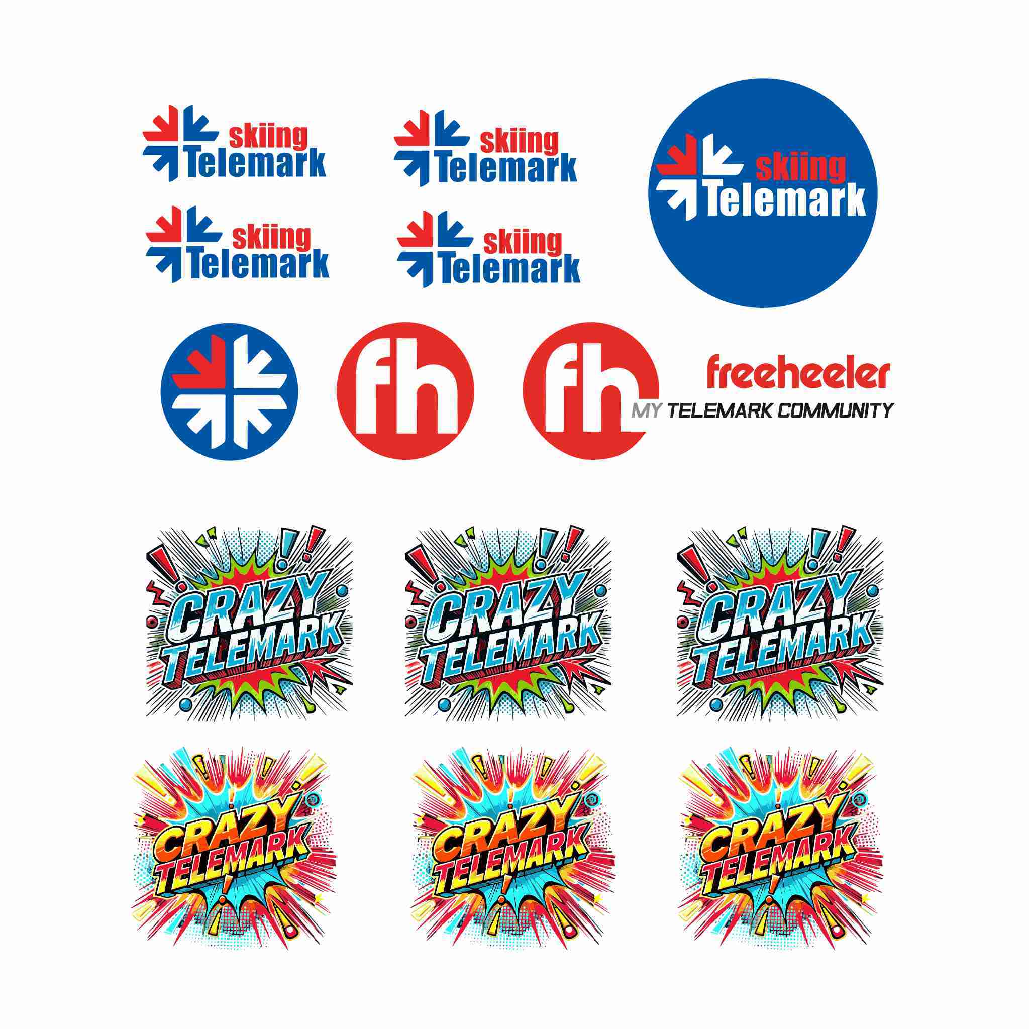 Telemark Skiing Sticker Pack - Customize Your Gear